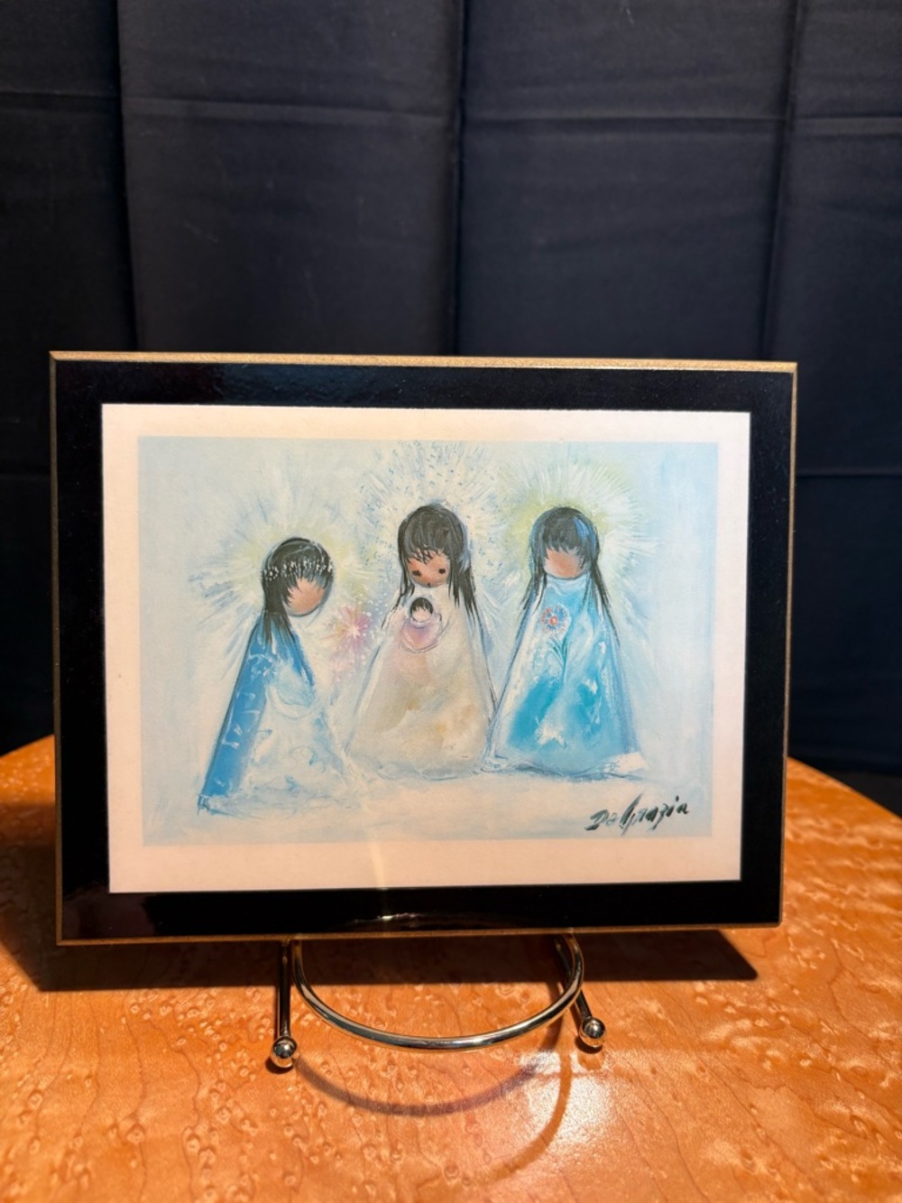 VTG Ted DeGrazia "The Threesome" Love Plaque - Southwest MCM 5x7